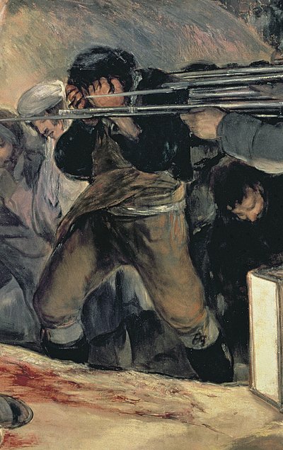 Erschießung der Verteidiger von Madrid, 3. Mai 1808 (Detail) von Francisco de Goya