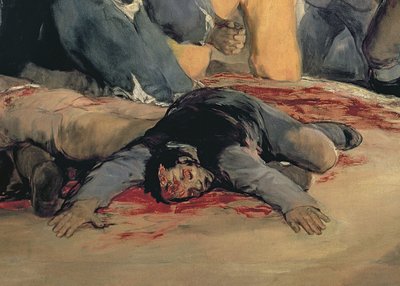 Erschießung der Verteidiger von Madrid, 3. Mai 1808 (Detail) von Francisco de Goya