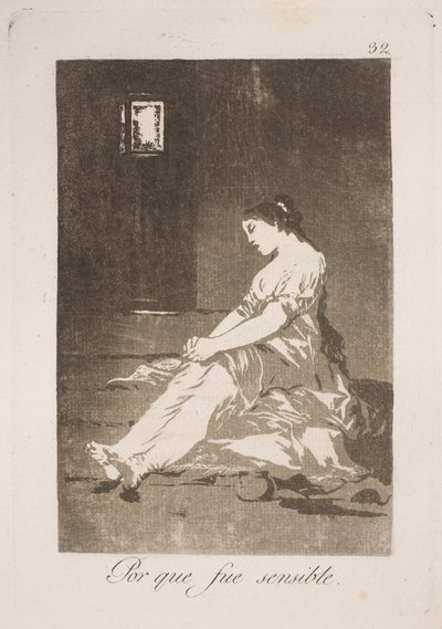 Weil er seinen Gefühlen nachgegeben hat von Francisco de Goya