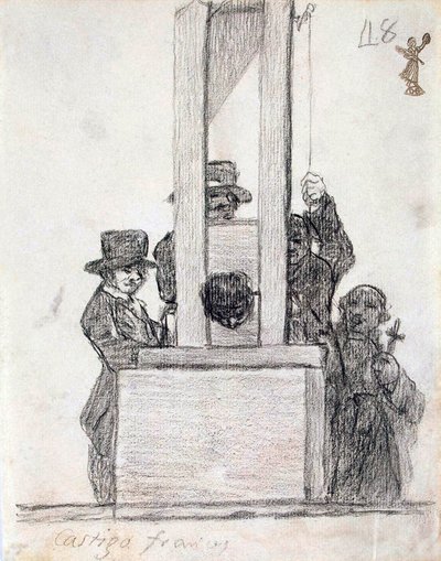 Französische Strafe, zwischen 1824 und 1828 von Francisco de Goya