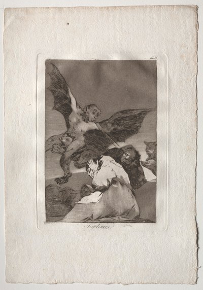 Ochenta Caprichos: Klatschbasen - Windstöße von Francisco de Goya