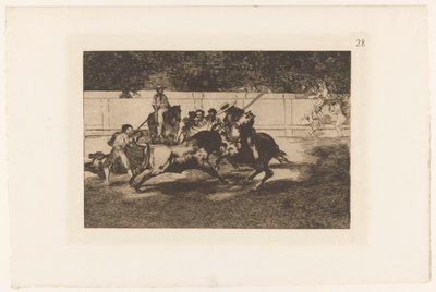Rendon sticht seinen Speer in einen Stier von Francisco de Goya