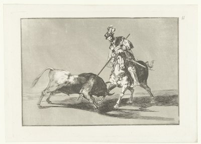 Rodrigo Díaz de Vivar verwundet einen Stier von Francisco de Goya
