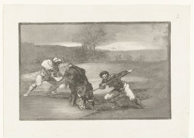Stierjagd zu Fuß von Francisco de Goya
