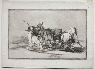 Die Mauren siedelten sich in Spanien an, gaben die Aberglauben des Korans auf und nahmen diese Kunst an..., 1815-1816 von Francisco de Goya