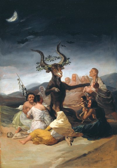 Hexensabbat, 1797-1798 von Francisco de Goya