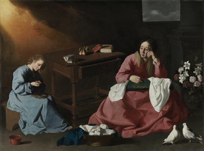 Christus und die Jungfrau im Haus von Nazareth, ca. 1640 von Francisco de Zurbaran