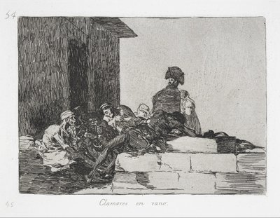 Vergebliche Klagen (Clamores en vano) aus der Serie Die Schrecken des Krieges (Los Desastres de la Guerra) von Francisco de Goya