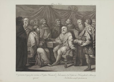 Kasimir I. der Erneuerer trifft Kaiser Heinrich III. von Franciszek Smuglewicz