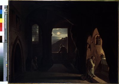 Mönche in einer Höhle von Francois Marius Granet