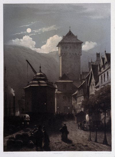 Schloss Boppart. In „Der monumentale und malerische Rhein“. Lithographien von Fourmais und Stroobant von Francois Stroobant