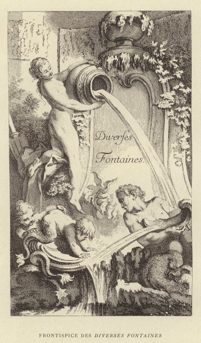 Frontispiz der Verschiedenen Brunnen (Stich) von Francois (after) Boucher