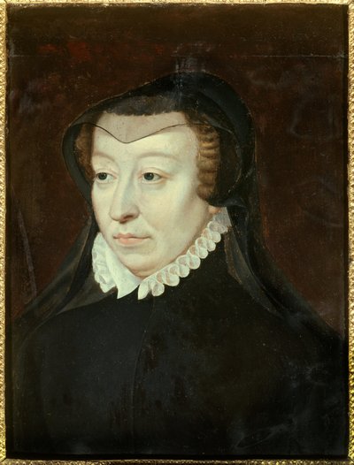Porträt von Catherine de Medicis, Königin von Frankreich von Francois (after) Clouet