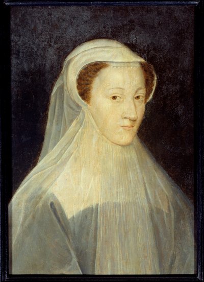 Porträt von Maria Stuart (1542-1587), Königin von Frankreich und Schottland in Trauerkleidung von Francois (workshop of) Clouet