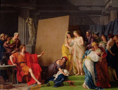 Zeuxis wählt Modelle aus den schönen Frauen von Kroton von François André Vincent