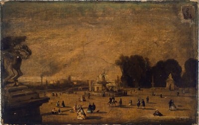 Blick auf den Place de la Concorde, heutiger 8. Bezirk, zwischen 1804 und 1858 von Francois Antoine Leon Fleury