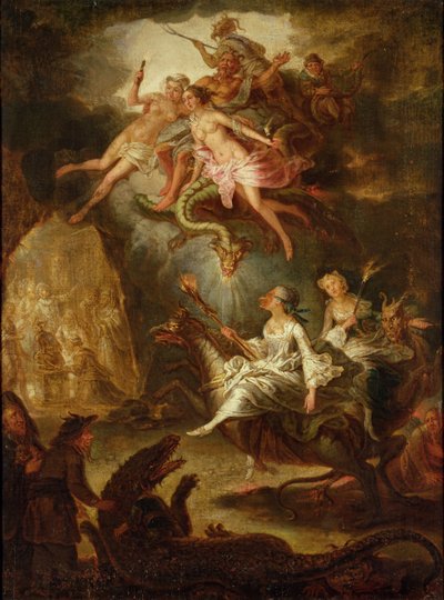 Die Ankunft beim Sabbat und die Huldigung des Teufels von Francois Aubert
