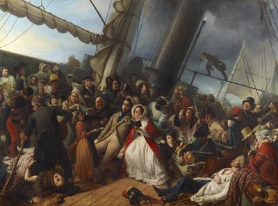 Seekrankheit auf einer englischen Korvette von François Auguste Biard