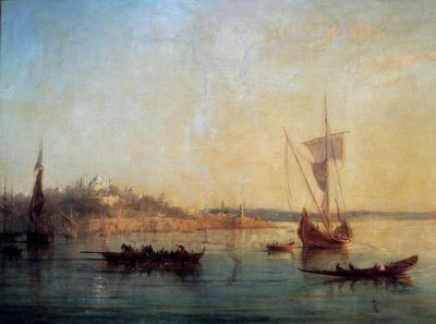 Ansicht von Konstantinopel vom Eingang des Bosporus von Francois Barry
