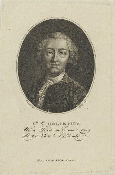 Porträt von Claude Adrien Helvétius 1715-1771, um 1800 von Francois Bonneville