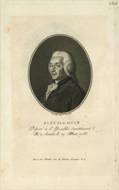 Porträt von Joseph-Ignace Guillotin, 1738-1814, 1796 von Francois Bonneville
