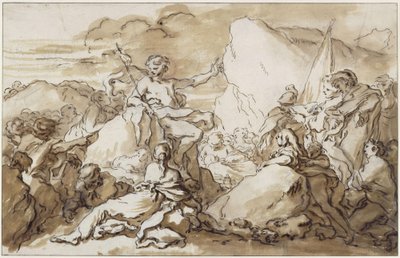 Die Predigt Johannes des Täufers in der Wüste von François Boucher