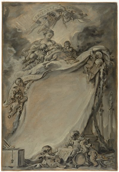Diplom der Freimaurer von Bordeaux von François Boucher
