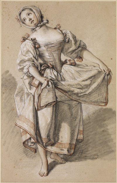 Junge Landmädchen tanzt, ca. 1765-70 von François Boucher