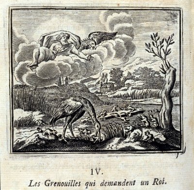 Fabeln von Jean de La Fontaine. Illustration von François Chauveau. Ausgabe von 1728. von Francois Chauveau