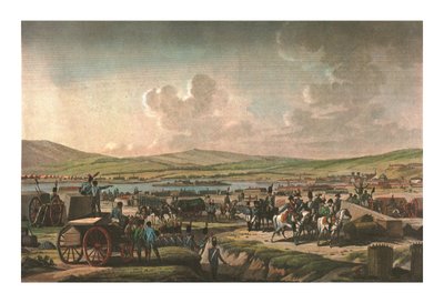 Napoleon besucht die Belagerungsarbeiten in Danzig unter der Leitung von Marschall Lefebvre, 9. Mai 1807, um 1850 von Francois Dequevauviller