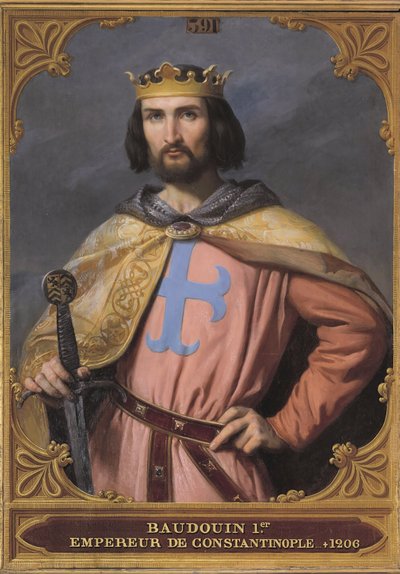 Baldwin I. von Konstantinopel 1171-1205, 1845 von Francois Edouard Picot