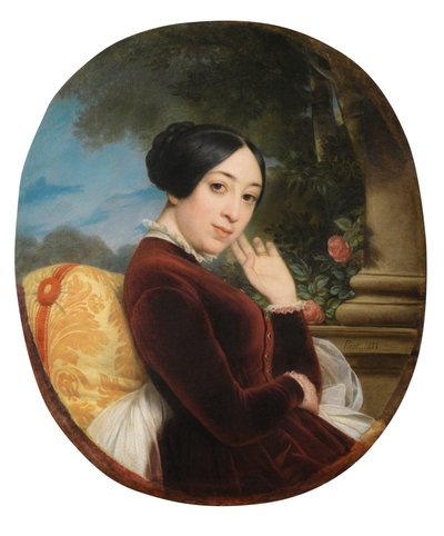 Porträt der Sängerin und Komponistin Pauline Viardot 1821-1910 von Francois Edouard Picot
