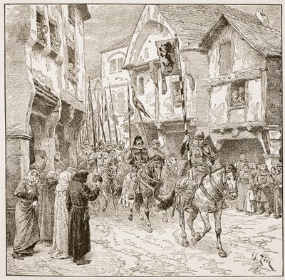 Abreise von Herzog Robert ins Heilige Land, Illustration aus 