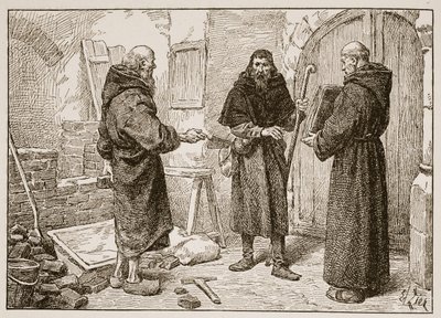Empfang von Lanfranc durch Herlwin, Illustration aus 