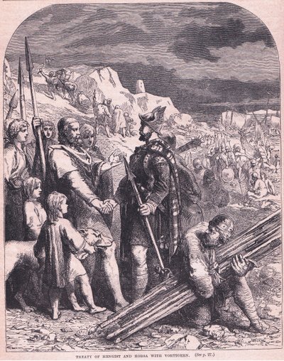 Vertrag von Hengist und Horsa mit Vortigern 600 n. Chr. von Francois Edouard Zier