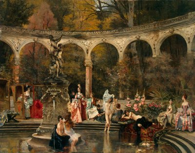 Baden der Hofdamen im 18. Jahrhundert, 1888 von Francois Flameng