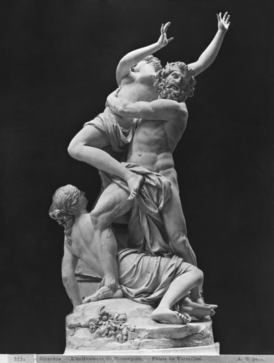 Raub der Proserpina durch Pluto, während eine ihrer Begleiterinnen sie zurückhält, 1699 (Gipsabguss von Marmor) von Francois Girardon