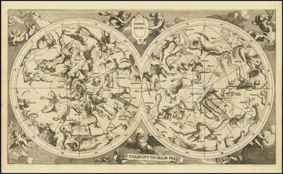 1720 Himmelskarte - Hemel Globe. Coeli Enarrant Gloriam Dei von François Halma