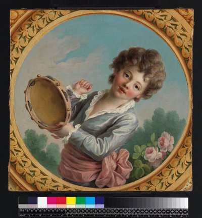 Kind mit Tamburin, 1772 von Francois Hubert Drouais