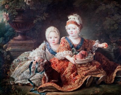 Herzog von Berry (später Ludwig XVI.) und Graf von Provence (später Ludwig XVIII.) als Kinder von Francois Hubert Drouais
