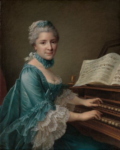 Porträt einer Frau, angeblich Madame Charles Simon Favart, 1757 von Francois Hubert Drouais