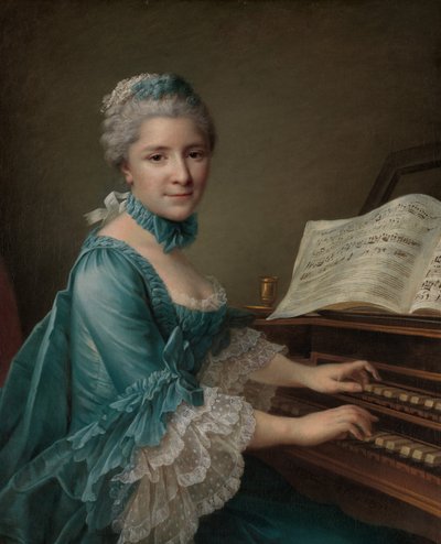 Porträt einer Frau, angeblich Madame Charles Simon Favart..., 1757 von Francois Hubert Drouais