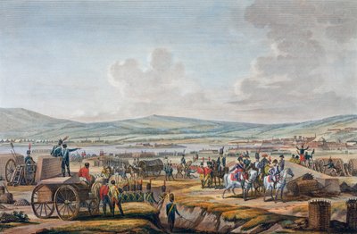 Napoleon besucht die Belagerungswerke in Danzig unter der Führung von Marschall Lefebvre, 9. Mai 1807 von Francois Jacques Dequevauviller