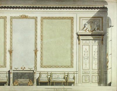 Entwurf für das Haus der Herzogin von Mazarin, ca. 1777 von Francois Joseph Belanger