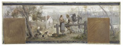 Skizze für das Rathaus von Pantin: Die Verlobung von Francois Lafon