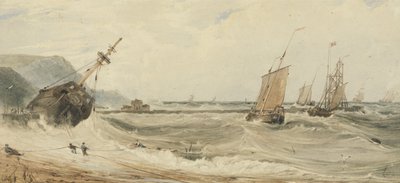Hafen von Boulogne von Francois Louis Thomas Francia