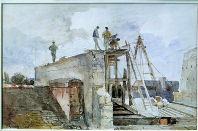 Baustelle vom Granet-Fenster aus gesehen von Francois Marius Granet