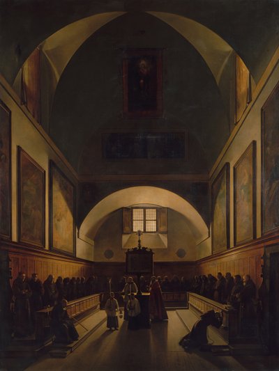 Der Chor der Kapuzinerkirche in Rom, 1814-15 von Francois Marius Granet