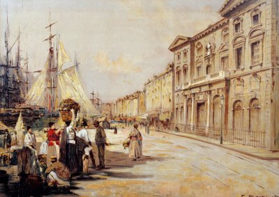 Ansicht des Quai Saint Jean in Marseille von Francois Maury