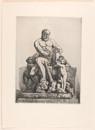 Herkules, Platte eins aus Zwölf Radierungen von Chifflart von Francois Nicolas Chifflart